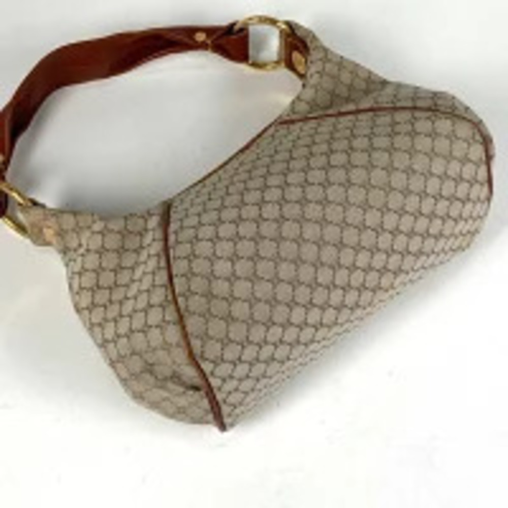 Celine bag handbag canvas shoulder Macadam beige